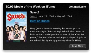 099 iTunes Movie Of The Week Widget