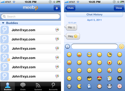Meebo на iPhone