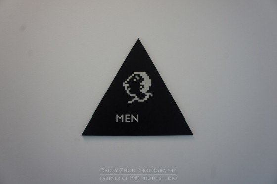Men's Room sign at Apple HQ