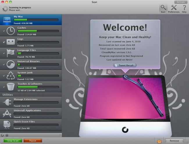 Очистить Mac OS X