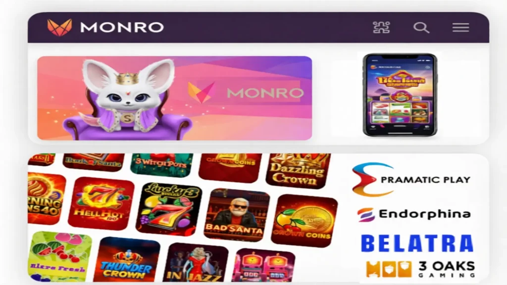 Игровые автоматы Monro Casino от топовых провайдеров.