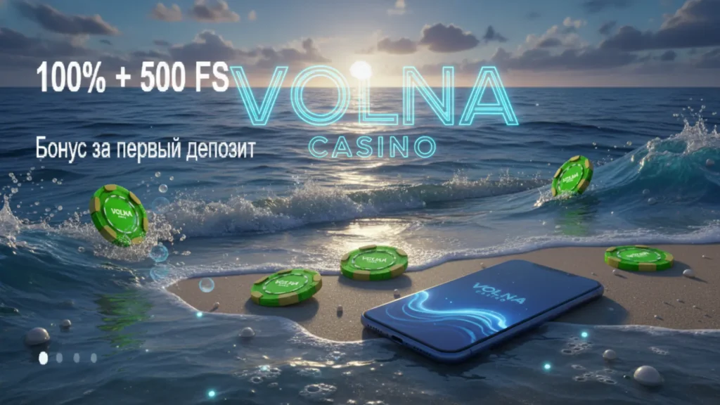Акции, бонусы и программа лояльности Volna Casino на смартфоне.